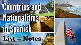 Countries and Nationalities in Spanish List Sentences amp Questions [upl. by Gothar]