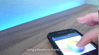 HomeCTRL RGB LED strip control by a Raspberry Pi and smartphone [upl. by Htebilil]