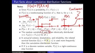 Cumulative distribution function notes [upl. by Madea527]