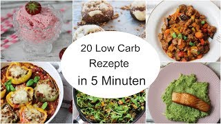 20 LOW CARB Rezepte in 5 Minuten I Teil 2 I Low Carb I Sandras Kochblog I Low Carb Anfänger [upl. by Nierman222]