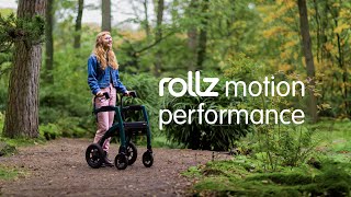 Rollz Motion Performance  rollatorwheelchair combo with air tires [upl. by Brackett674]