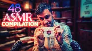 ASMR Compilation  48 Mystery Trigger Boxes NO Talking  Music  Midroll Ad [upl. by Llehsam905]