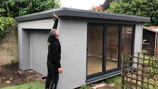 Composite clad garden room with Kingspan roofing sheets [upl. by Nojram156]