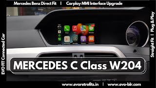 EVO Retrofits Mercedes Benz C Class W204 2013 Apple Carplay Android Auto USB Reverse Camera BT [upl. by Morril609]