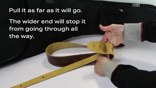 Perris  How to adjust a one piece leather guitar strap [upl. by Hauser]