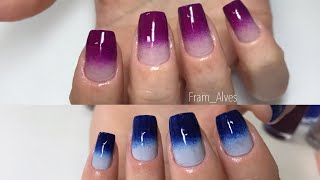 Unhas decoradas em degradê [upl. by Anoynek]