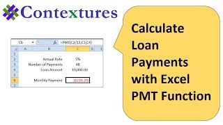 How to Calculate Loan Payments with Excel PMT Function [upl. by Scoles]