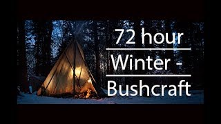 3 DAYS WINTER BUSHCRAFT DIY TIPI SIMPLE TORCH OUTDOOR COOKING ETC [upl. by Svirad250]