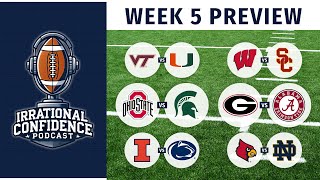 College Football Week 5 Preview Heavyweight Matchups and Big Questions [upl. by Oloapnaig]