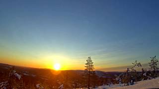 Sunrisesunset in the Arctic Circle in winter  time lapse [upl. by Garzon]