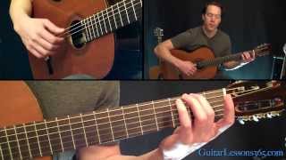 Classical Gas Guitar Lesson  Mason Williams  Part One [upl. by Lehsreh777]