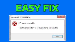 Fix The File Or Directory Is Corrupted Or Unreadable Hard Drive Wont Open  How To [upl. by Carlee]