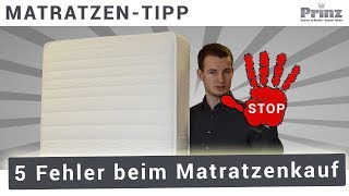 Matratze kaufen  5 Fehler die Sie NICHT machen dürfen⛔ [upl. by Vally]