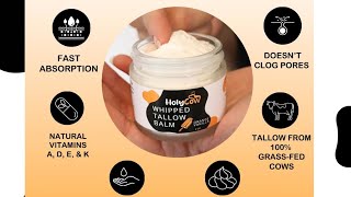 Beef Tallow For Skin  Whipped Tallow Balm with Organic Jojoba Oil [upl. by Darin]