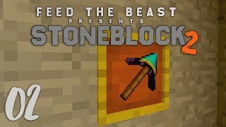 FTB StoneBlock 2  Ep 2 BEST PICKAXE EVER Modded Minecraft 1122  iJevin [upl. by Angid21]