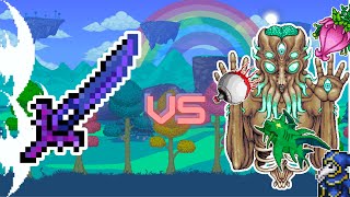 Nights edge Vs All Bosses  Terraria [upl. by Leuqar]