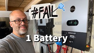 Load Testing EG4 12000XP with a single Indoor Powerpro Battery Not recommended [upl. by Katz]