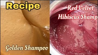 AwlaReethaShikakai Herbal Shampoo  Golden Shampoo  Red Velvet Hibiscus Shampoo  Recipe [upl. by Eadmund]