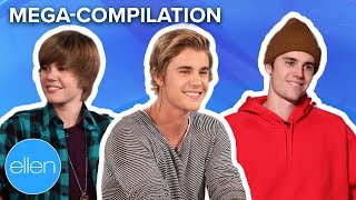 Every Time Justin Bieber Appeared on The Ellen Show In Order MEGACOMPILATION [upl. by Dollie615]