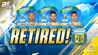 ARGENTINA RASH RETIREMENTS  FIFA 16 [upl. by Eniamrehs]