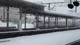 20150310 눈 내리는 이와미자와역雪が降る岩見沢駅 [upl. by Bella]