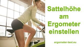 Sattelhöhe am Ergometer richtig einstellen [upl. by Thelma]