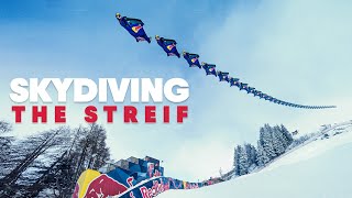 The World’s Hardest Downhill Ski Slope Seen From The Air  w Red Bull Skydive Team [upl. by Theola]