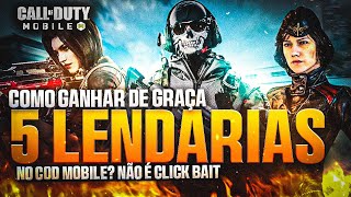 COMO GANHAR 5 ARMAS LENDÁRIAS DE GRAÇA NO COD MOBILE😍😍😍 CALL OF DUTY MOBILE [upl. by Towers]