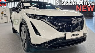 All New NISSAN ARIYA 2024  visual REVIEW TRUNK size exterior amp interior INFOTAINMENT [upl. by Brouwer]