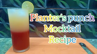 planters punch mocktail  How to make mocktail  Easy to make  The mocktail bar [upl. by Ardnassak47]