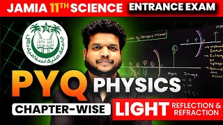 Light  Jamia Class 11th Science Entrance Exam 2024  PYQs  Physics [upl. by Amoihc]