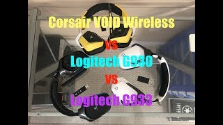 Wireless Headset Comparisons Logitech G930 vs G933 vs Corsair VOID Wireless [upl. by Ruscio11]