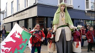 St Dwynwens Day Parade 2024 in Aberystwyth [upl. by Ierbua]