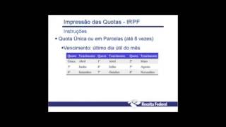 Como fazer o cálculo e a impressão das quotas do Imposto de Renda [upl. by Katherin]