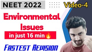 Environmental issues In Just 16 Minutes🔥 Fastest Revision Series  Neet 2022 [upl. by Atiugal216]