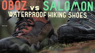 BEST Waterproof Hiking boot  Oboz vs Salomons [upl. by Sateia]