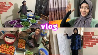 VILLAGE JANE KI TAYARI  Kitchen me new darwaza laga lia  vlog [upl. by Iramat]