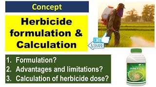 Herbicide Formulation and Calculation  Weed management [upl. by Hgielhsa]