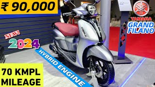 New 2024 Yamaha Grand Filano HYBRID 125cc  ₹68000  70 KMPL Mileage  Best Under Budget Scooter [upl. by Okimuy]