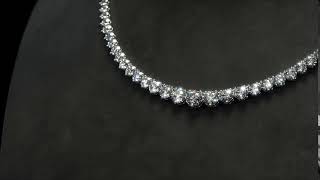 COLLIER DIAMANTS 15 CARATS ANNIVERSAIRE OR BLANC 18K  7501000 [upl. by Anawt]