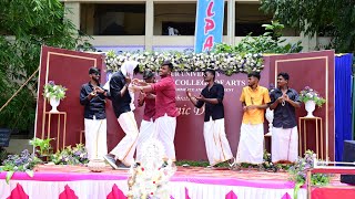 Boys lazy dance 🕺🤣😅in ethnic day ❤‍🔥💥Tumkur university dhyandarsh 😎clg performance [upl. by Leede]