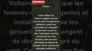 Les femmes ressemblent aux girouettes  elles se fixent quand elles se rouillent  Voltaire [upl. by Cesar]