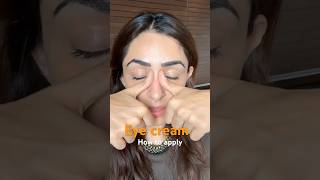 How to apply under eye cream FaceYoga for dark circles by faceyogabyvibhutiarora faceyogaexpert [upl. by Izzy944]