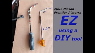 2002 Nissan Frontier knock sensor relocation using a DIY tool  WITHOUT cutting or splicing wires [upl. by Weisler161]