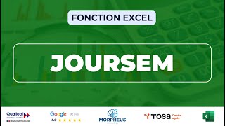 Comment utiliser la fonction JOURSEM sur Excel [upl. by Atilal129]