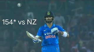 virat kohli 154 vs NZ Batting highlights  Kohli s best knock vs NZ [upl. by Anaiek193]