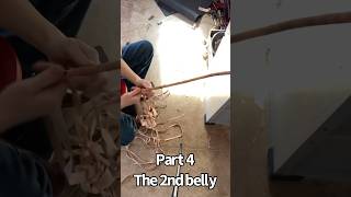 Making a leather bullwhip Pt 4 bullwhip shorts whip leather leathercraft whipmaking [upl. by Satsok]