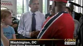 President Obama Stops for Lunch at Five Guys [upl. by Richart463]