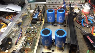 Pioneer SX 1280 Part 5 Replacing the Large Filter Capacitors [upl. by Hare]