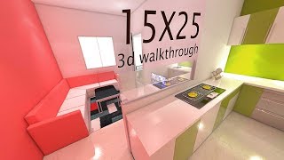 15X25 House 3d walkthrough by nikshail [upl. by Myrtle]